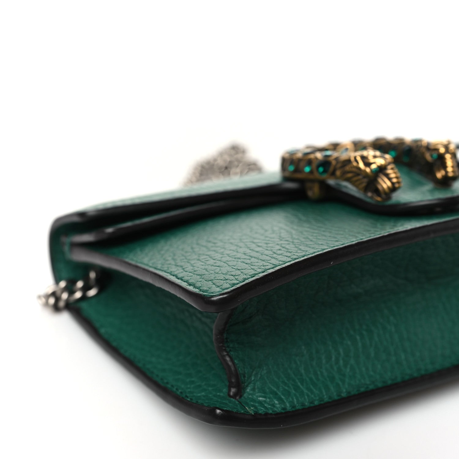 Gucci Dollar Calfskin Crystal Super Mini Dionysus Shoulder Bag Emerald 8 of 9