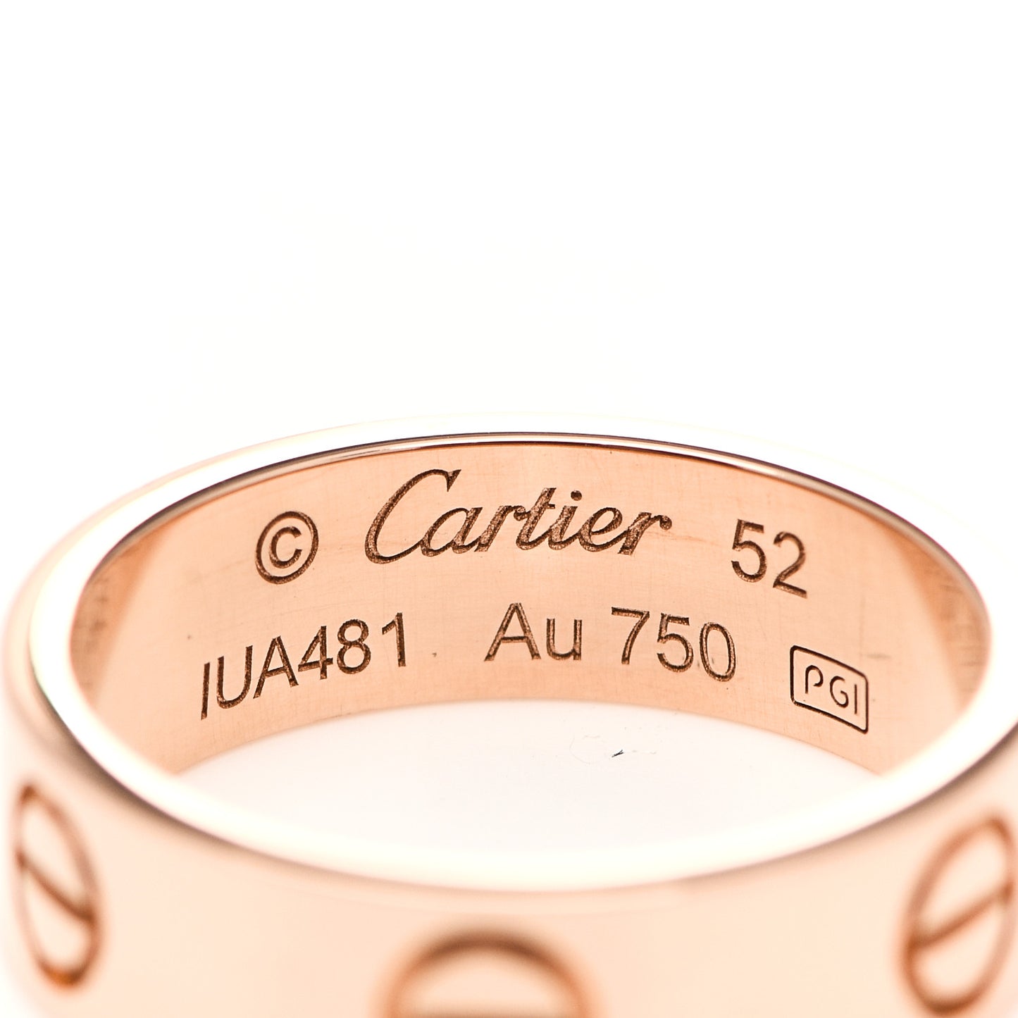 18K Pink Gold 5.5mm LOVE Ring 52 6