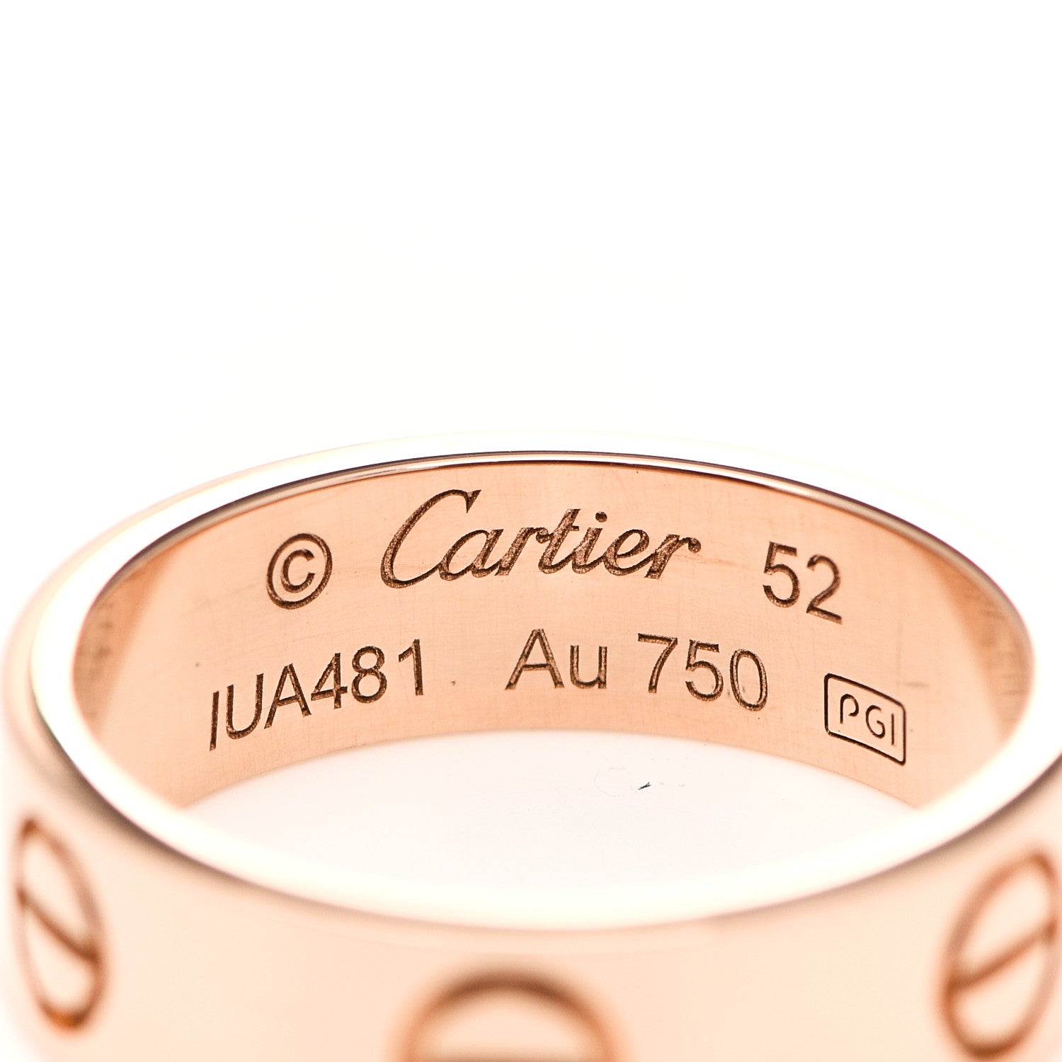 Cartier 18K Pink Gold 5.5mm LOVE Ring 52 6 4 of 5