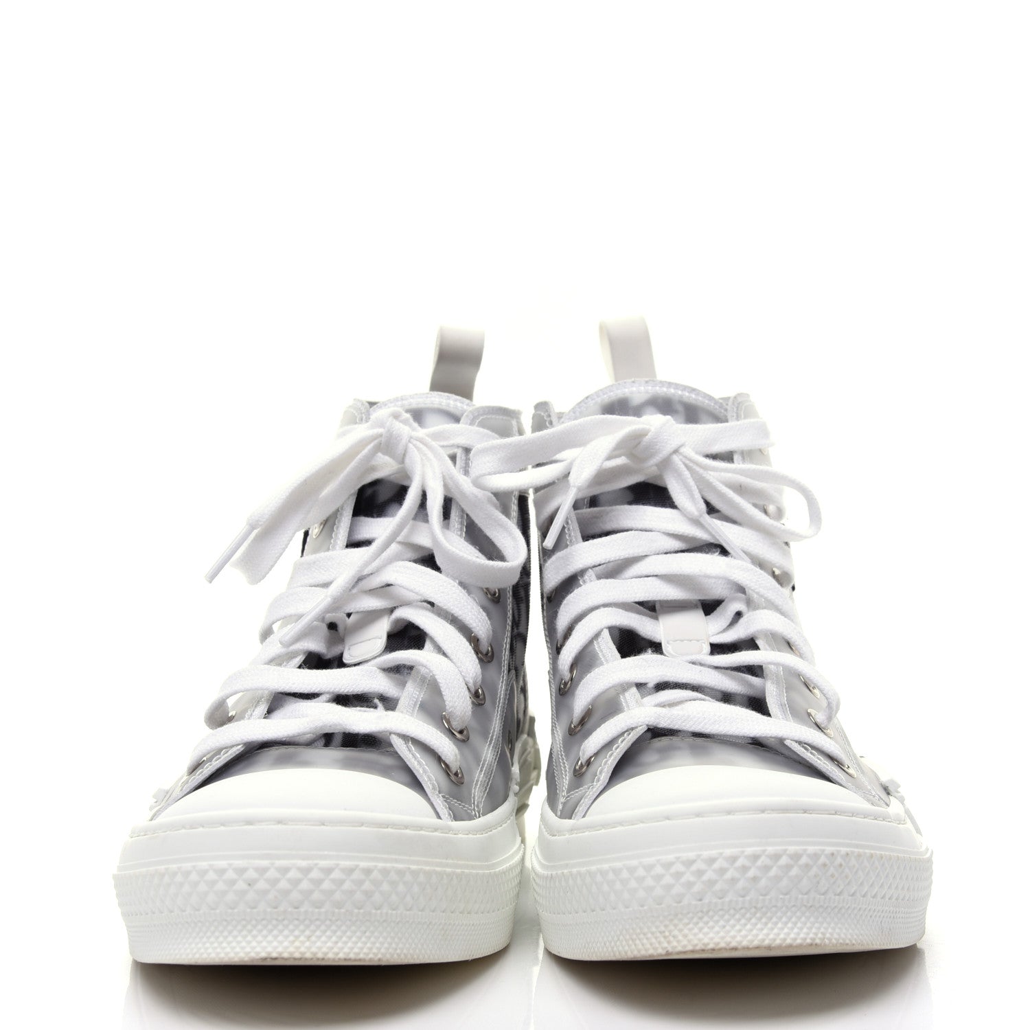 Christian Dior X SHAWN STUSSY Canvas Oblique Bee Mens B23 High Top Sneakers 41 White Black 2 of 15