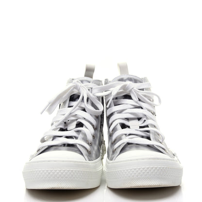 Christian Dior X SHAWN STUSSY Canvas Oblique Bee Mens B23 High Top Sneakers 41 White Black 2 of 15