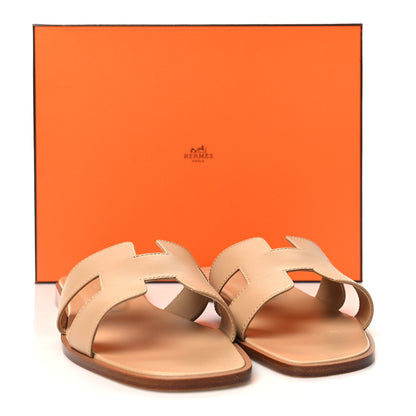 Hermes Calfskin Oran Sandals 39.5 Beige Albinos 9 of 9