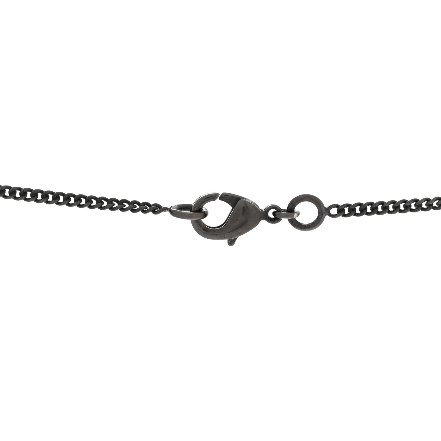 Pearl CC Pendant Necklace Ruthenium Grey