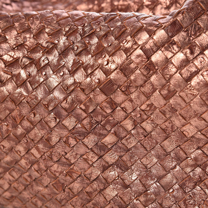 Bottega Veneta Metallic Ostrich Intrecciato Hobo Copper 13 of 15