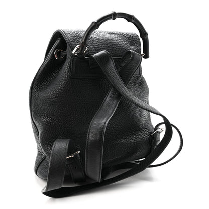 Gucci Calfskin Small Bamboo Backpack Black 3 of 12