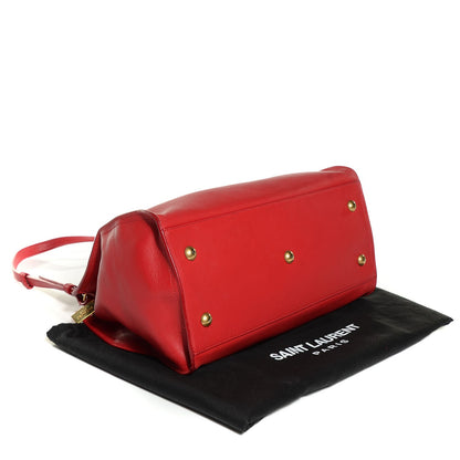 Saint Laurent Calfskin Small Classic Y Cabas Red 4 of 9