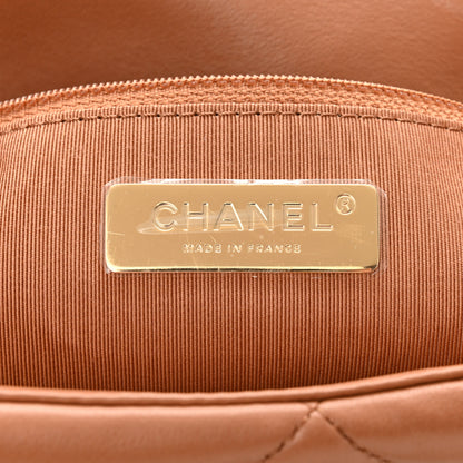 Chanel Lambskin Quilted Large Chanel 19 Flap Brown 6 of 11