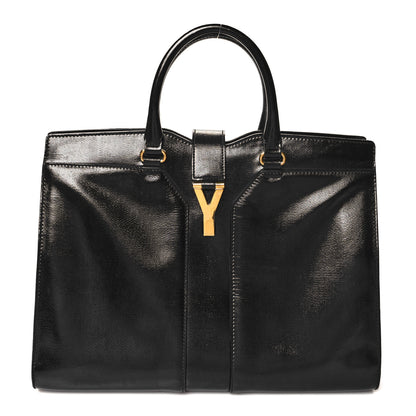 Saint Laurent Textured Patent Leather Large Cabas Chyc Black 1 of 11