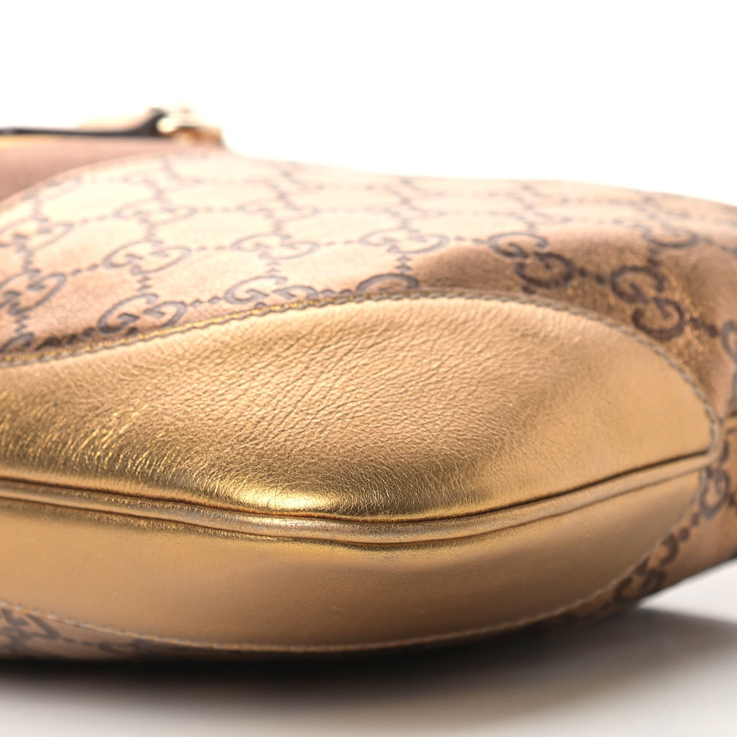 Gucci Metallic Guccissima Jackie O Bouvier Web Hobo 9 of 12