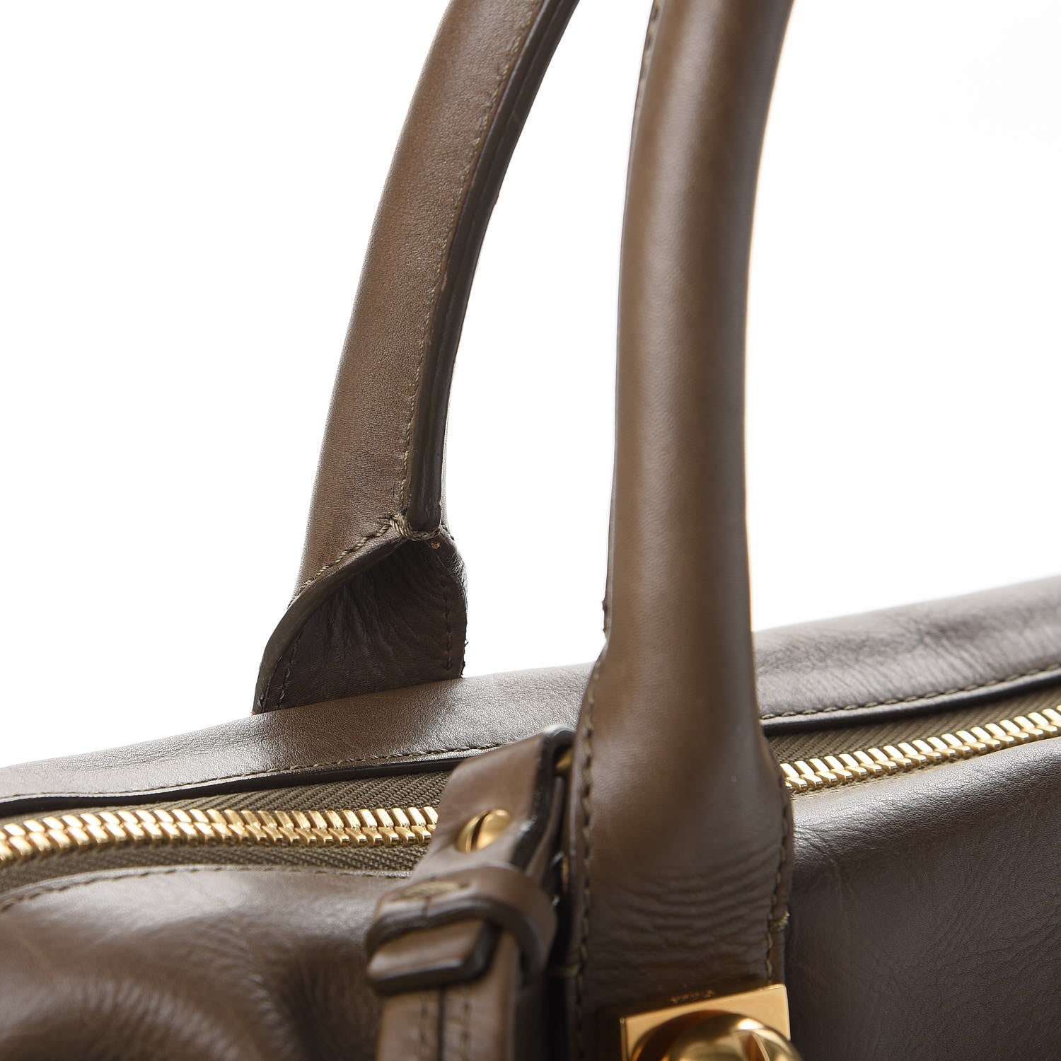 Chloe Calfskin Medium Kira Bowler Tote Khaki 8 of 16