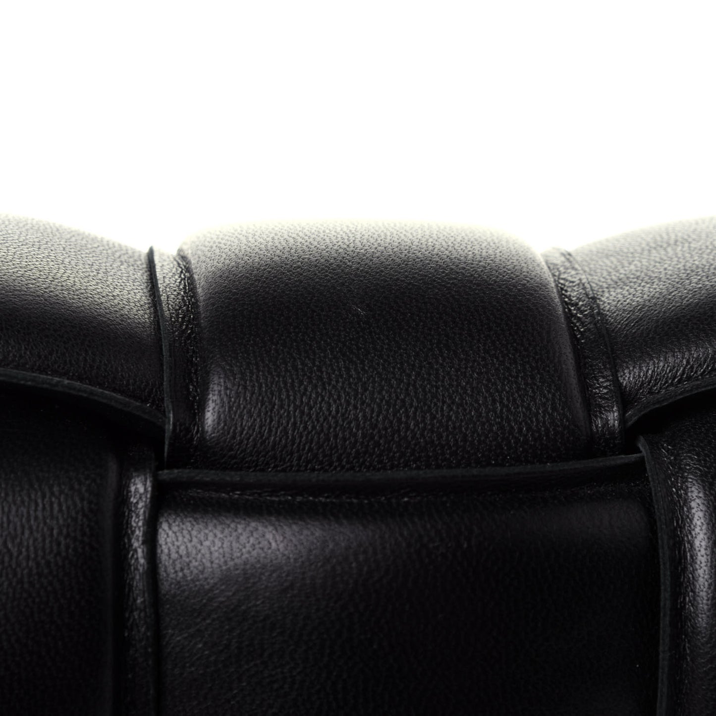 Nappa Maxi Intreccio Padded Cassette Crossbody Bag Black
