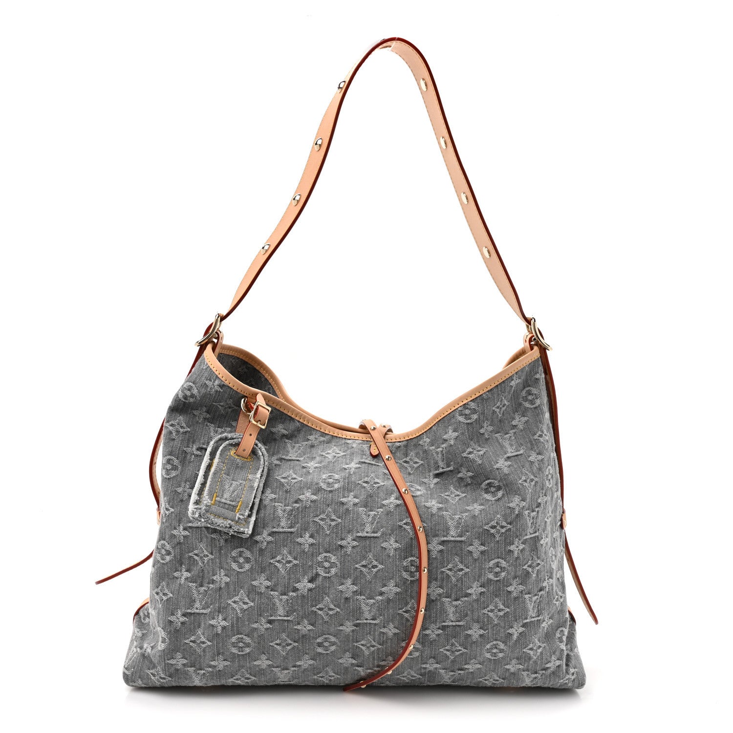 Louis Vuitton Monogram Denim CarryAll MM Washed Grey 1 of 10