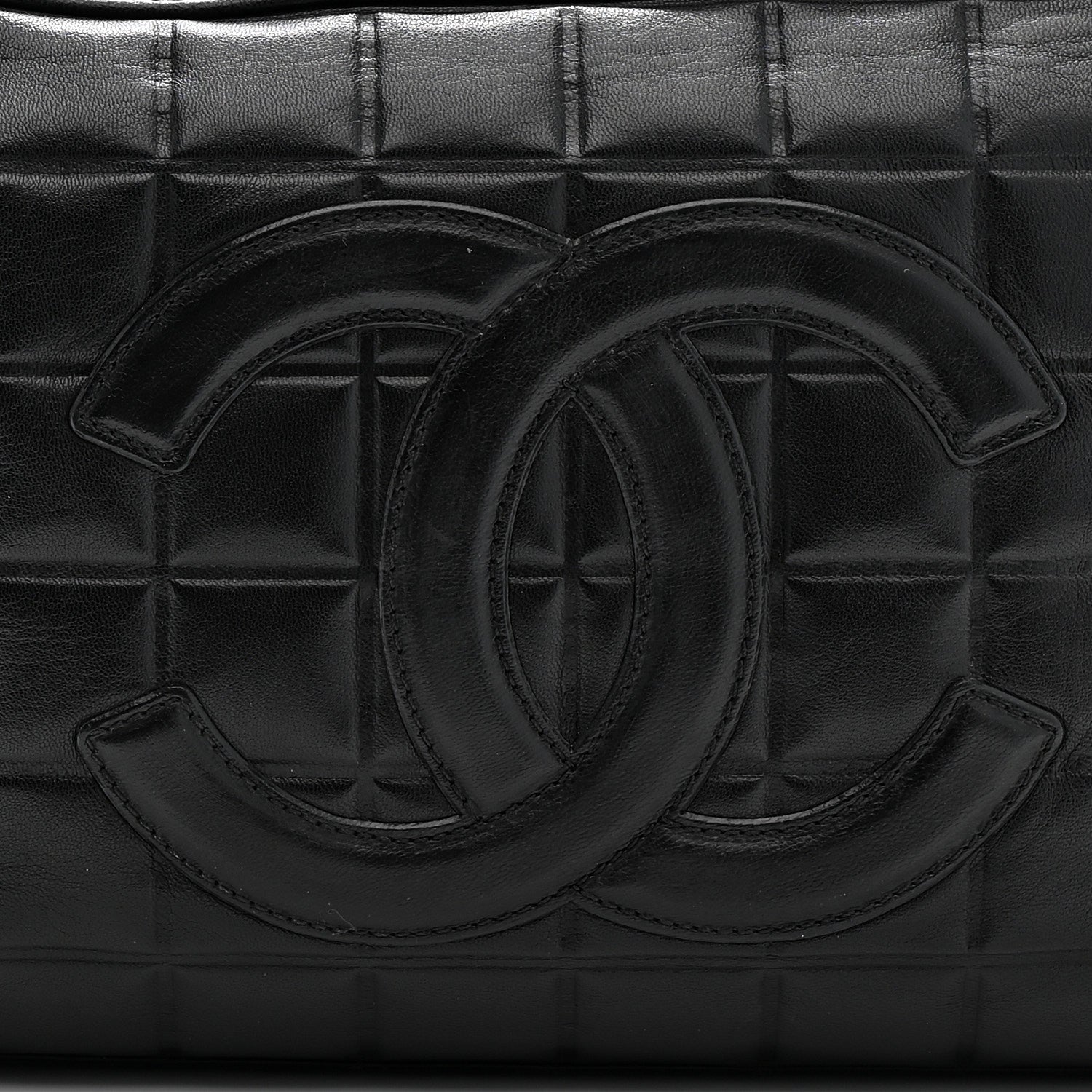 Chanel Lambskin Quilted Medium Chocolate Bar Shoulder Bag Black 8 of 13