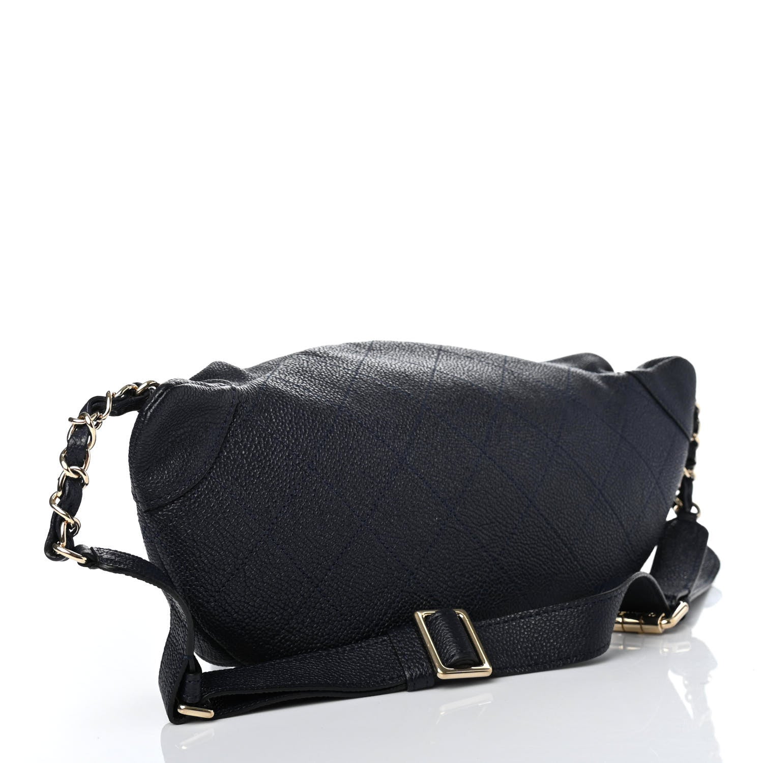 Chanel Caviar Stitched Banane Waist Bag Fanny Pack Navy 2 of 4