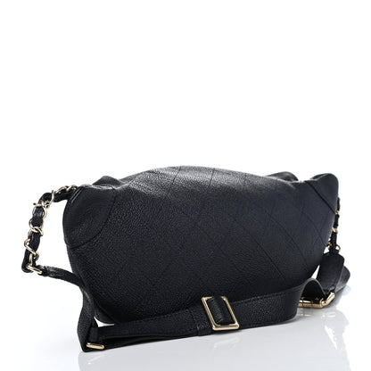 Chanel Caviar Stitched Banane Waist Bag Fanny Pack Navy 2 of 4