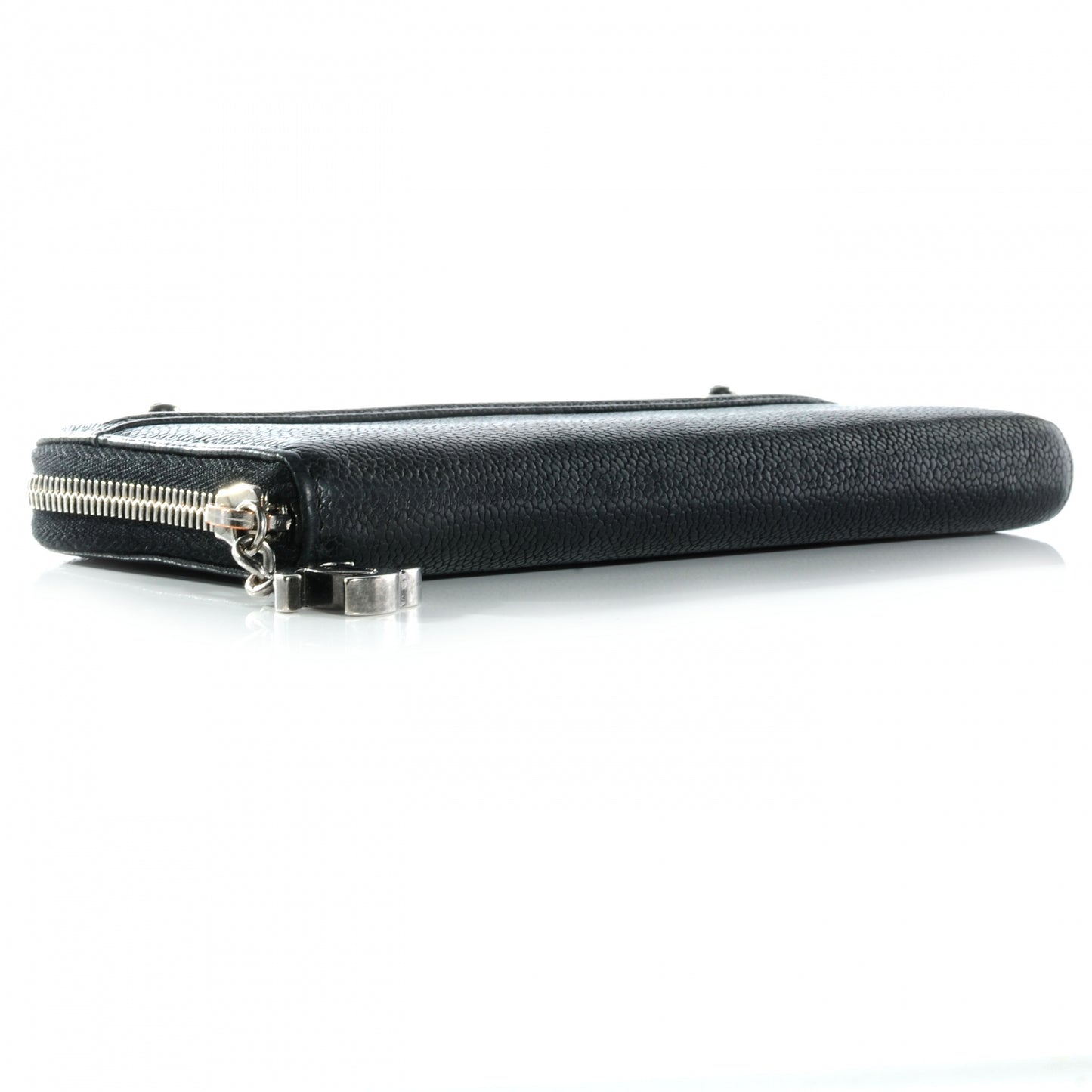 Caviar Zip CC Around Wallet Black