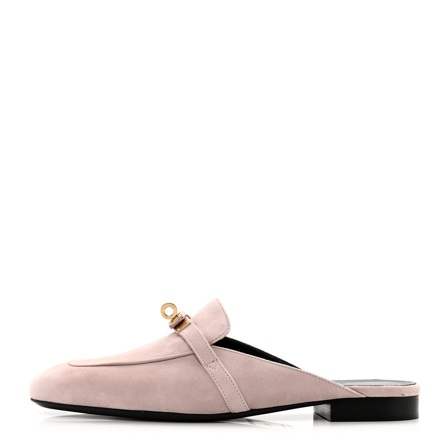 Hermes Suede Goatskin Oz Mules 39.5 Rose Porcelaine 1 of 7