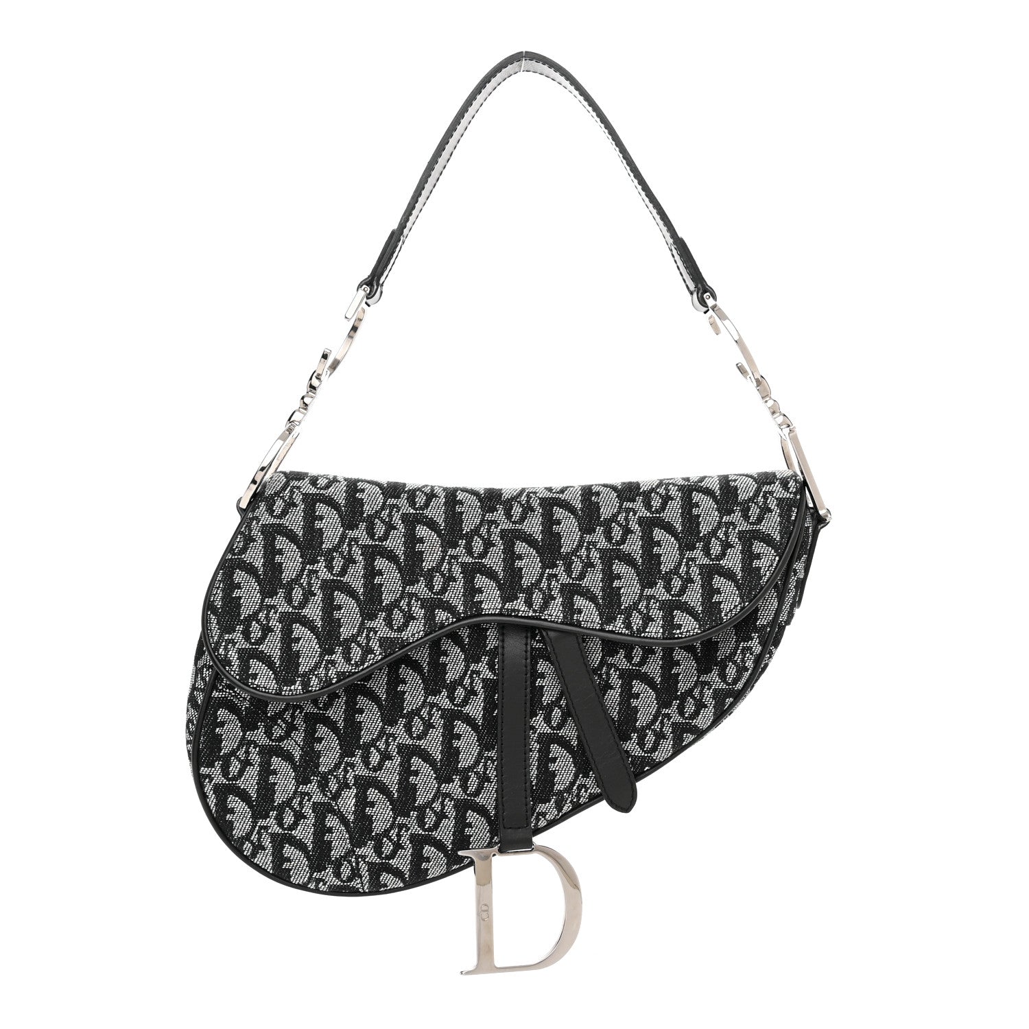 Christian Dior Monogram Saddle Bag Black 1 of 10