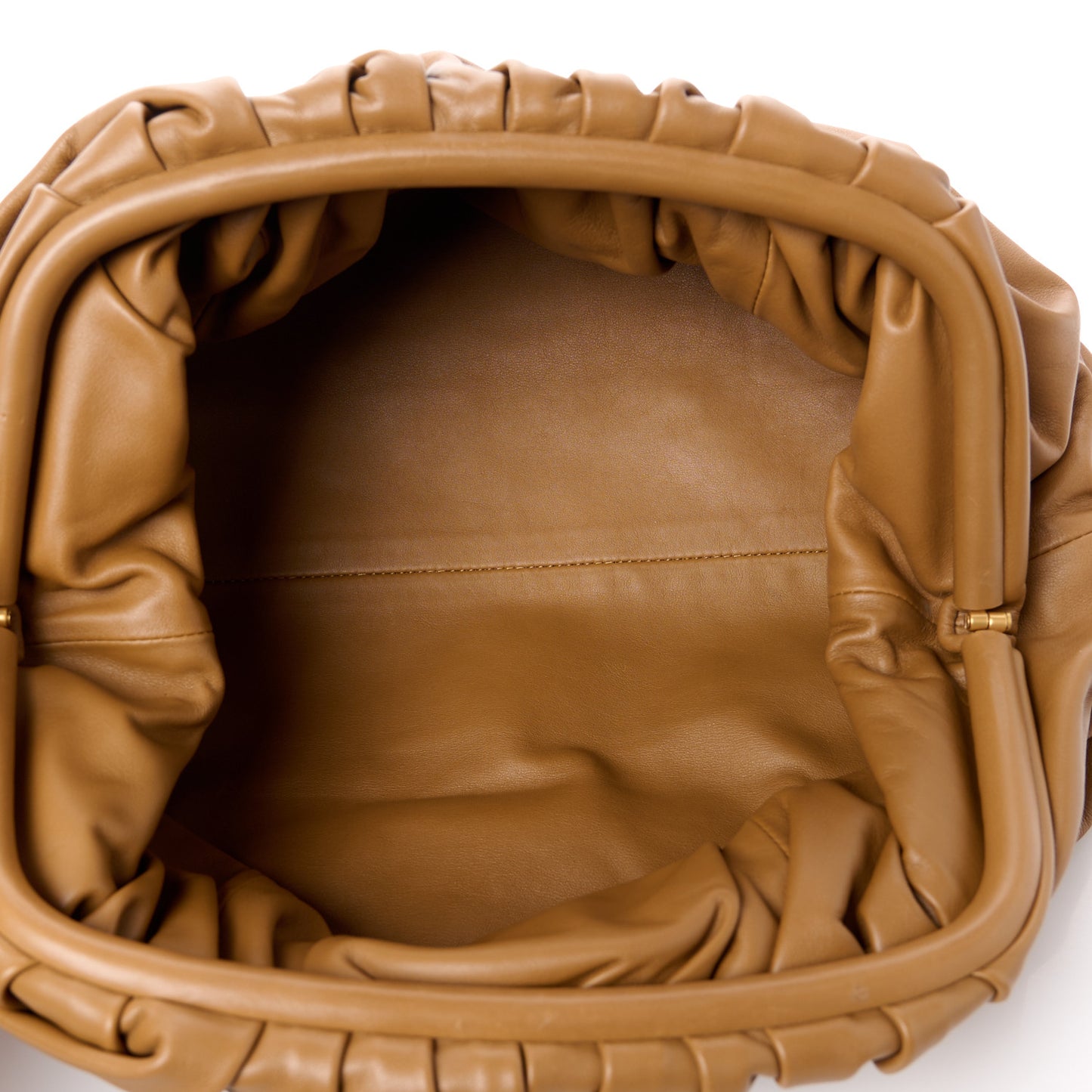Smooth Butter Calf The Pouch Oversized Clutch Teak