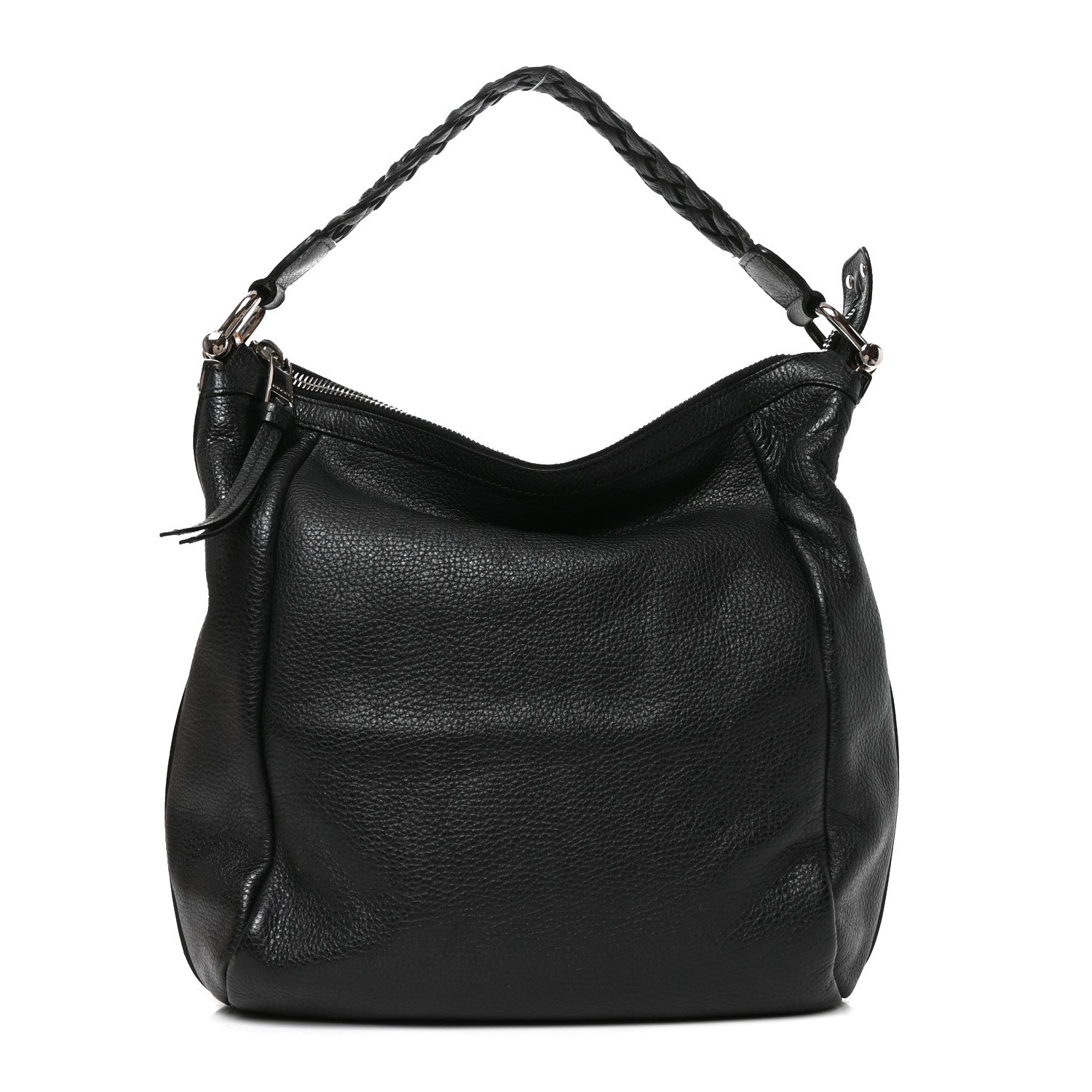 Gucci Grained Calfskin Bamboo Bar Hobo Black 1 of 10