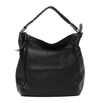 Gucci Grained Calfskin Bamboo Bar Hobo Black 1 of 10