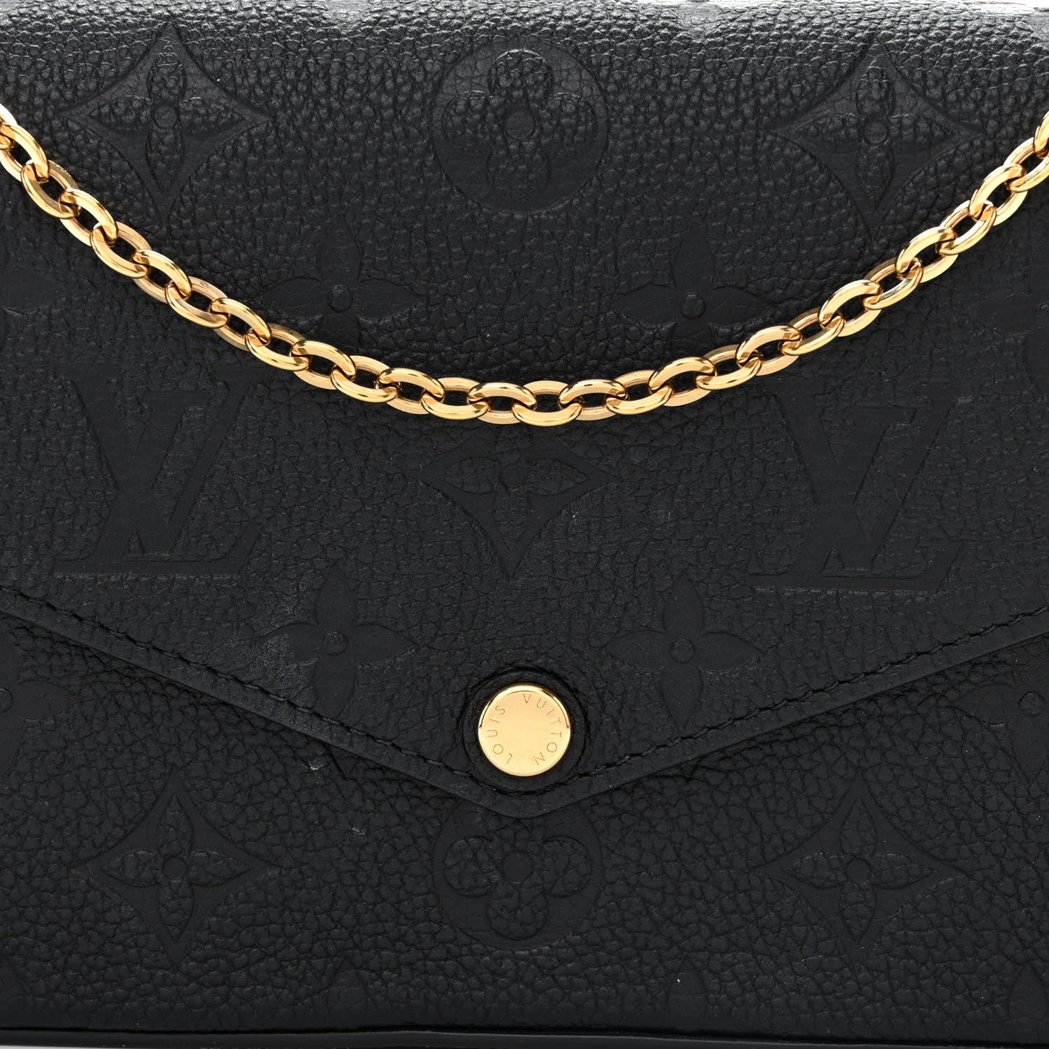 Louis Vuitton Empreinte Pochette Felicie Chain Wallet Black 11 of 14