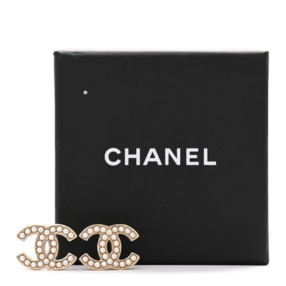 Chanel Pearl CC Earrings Gold 5 of 5