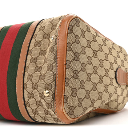 Gucci Monogram Vintage Web Medium Boston Tobacco 10 of 17