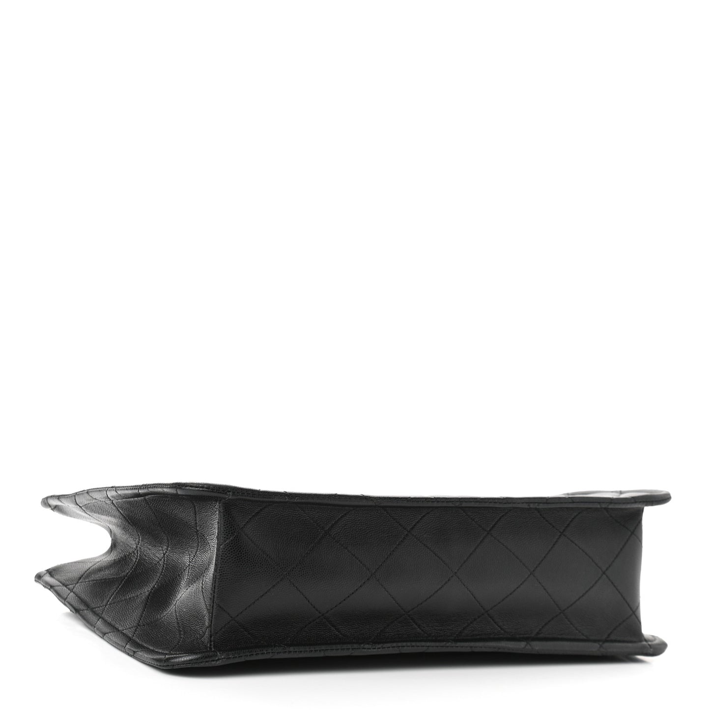 Caviar Quilted Sweet Classic Shopping Tote Black