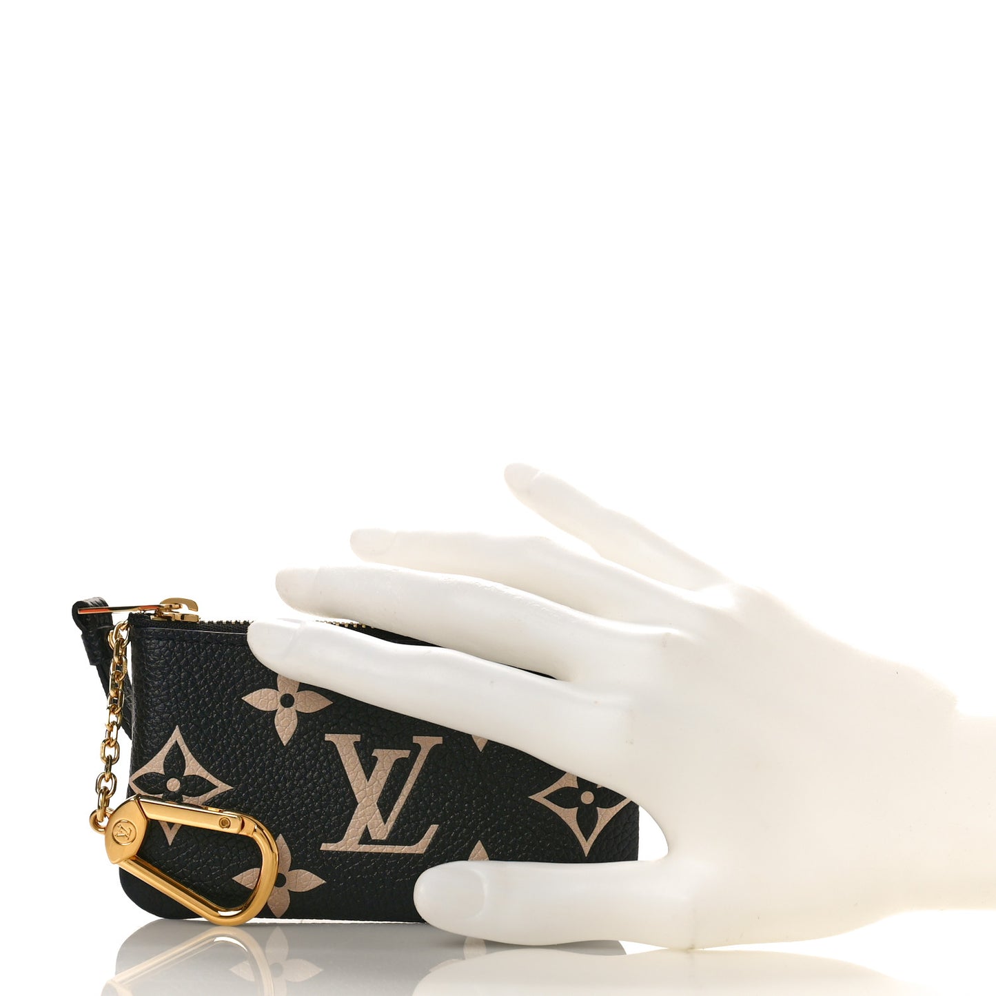 Empreinte Monogram Giant Key Pouch Black Beige