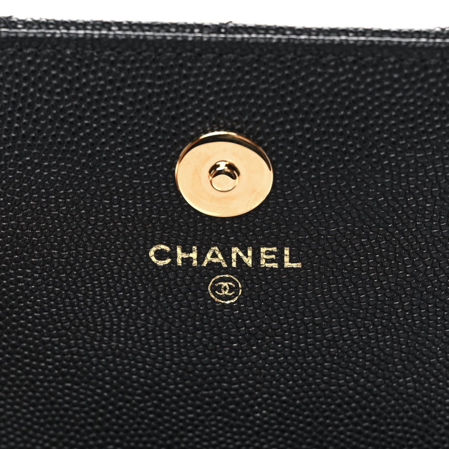 Caviar Quilted Pocket Twins Clutch With Chain Black