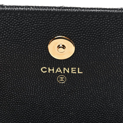 Chanel Caviar Quilted Pocket Twins Clutch With Chain Black 5 of 12