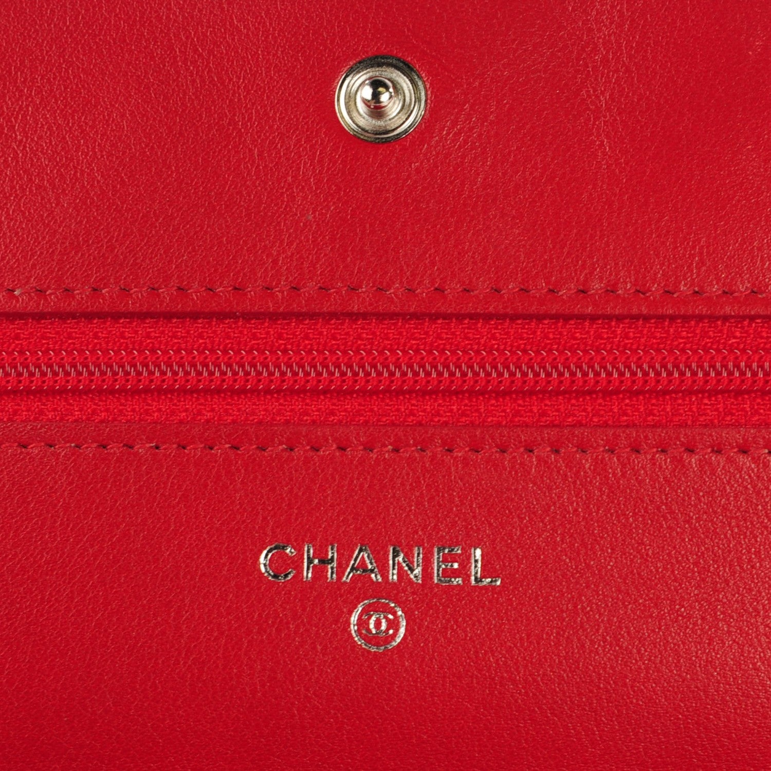 Chanel Patent Camellia Embossed Wallet On Chain WOC Dark Red 6 of 8