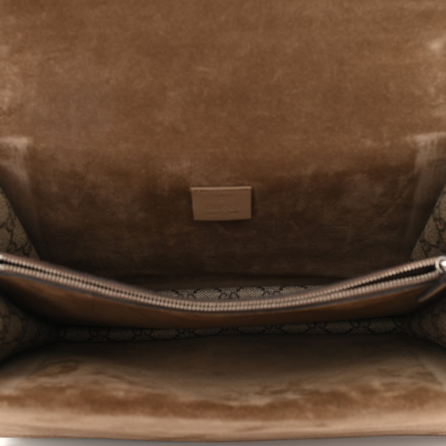 Gucci GG Supreme Monogram Bee Embroidered Medium Dionysus Shoulder Bag Taupe 5 of 13