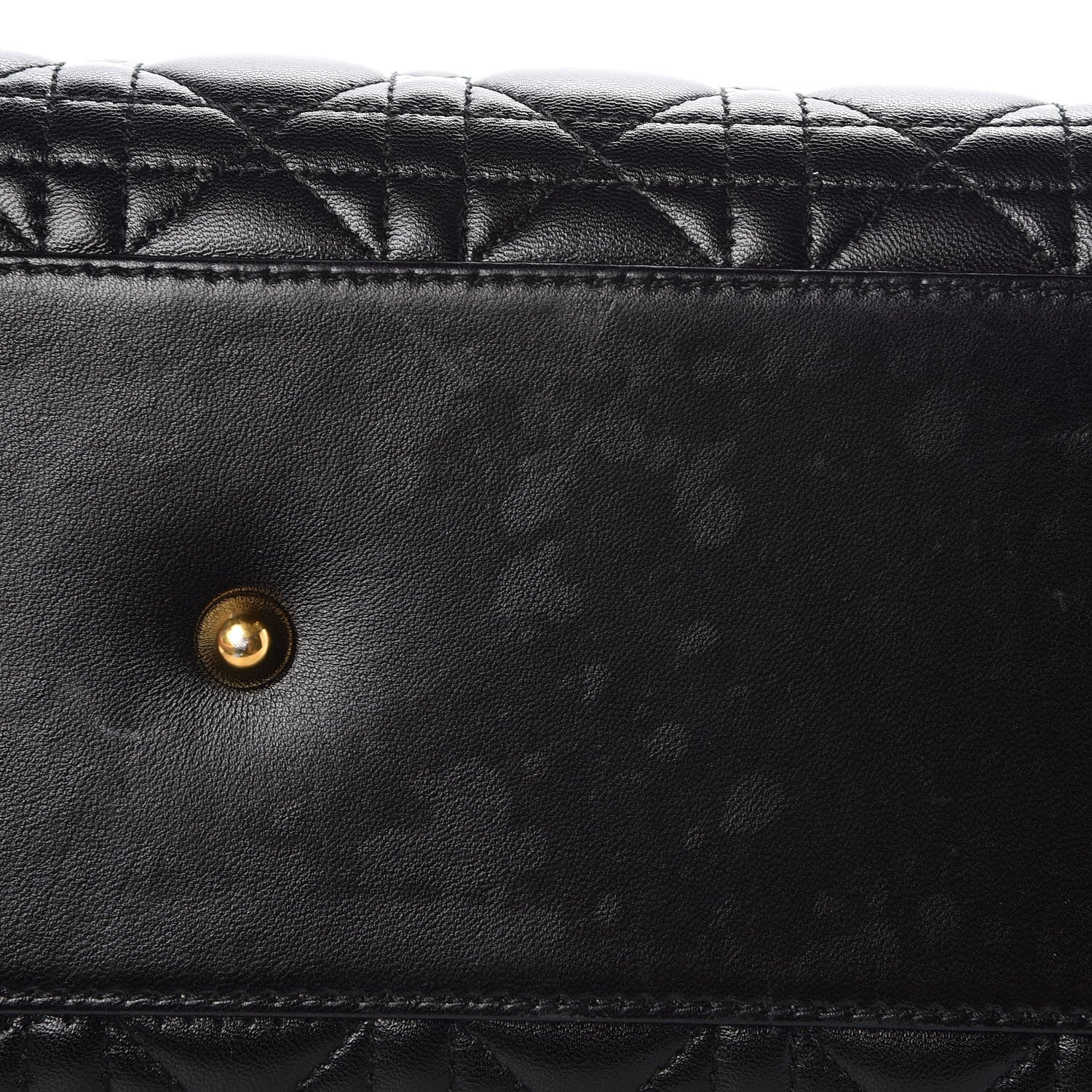 Christian Dior Lambskin Cannage Large Lady Dior Black 10 of 11