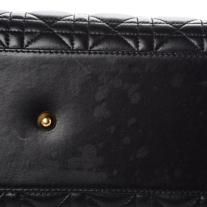 Christian Dior Lambskin Cannage Large Lady Dior Black 10 of 11
