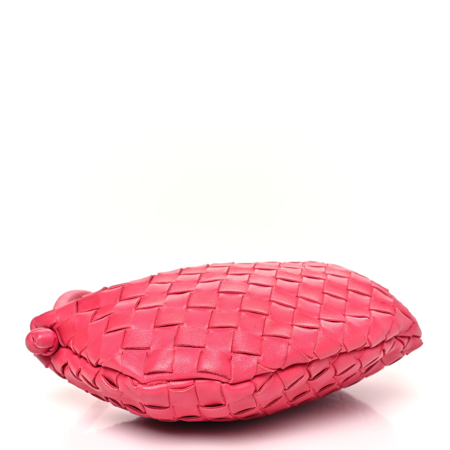 Nappa Intrecciato Small Turn Pouch Cranberry