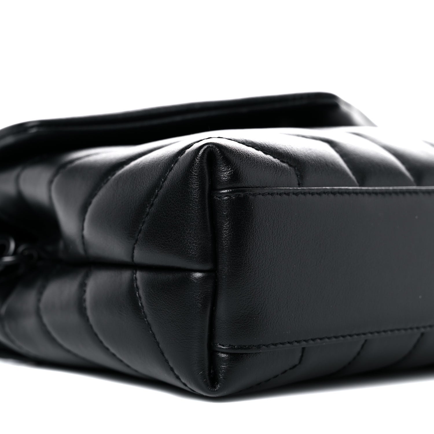 Saint Laurent Calfskin Y Quilted Monogram Toy Loulou Crossbody Bag Black 9 of 10