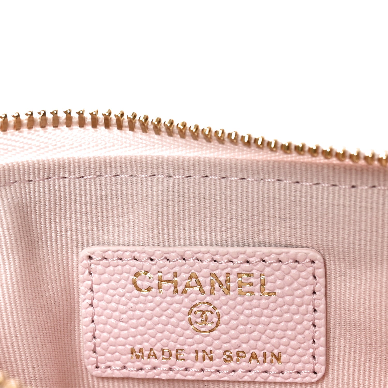 Chanel Caviar Quilted Small Cosmetic Case Light Pink 6 of 7