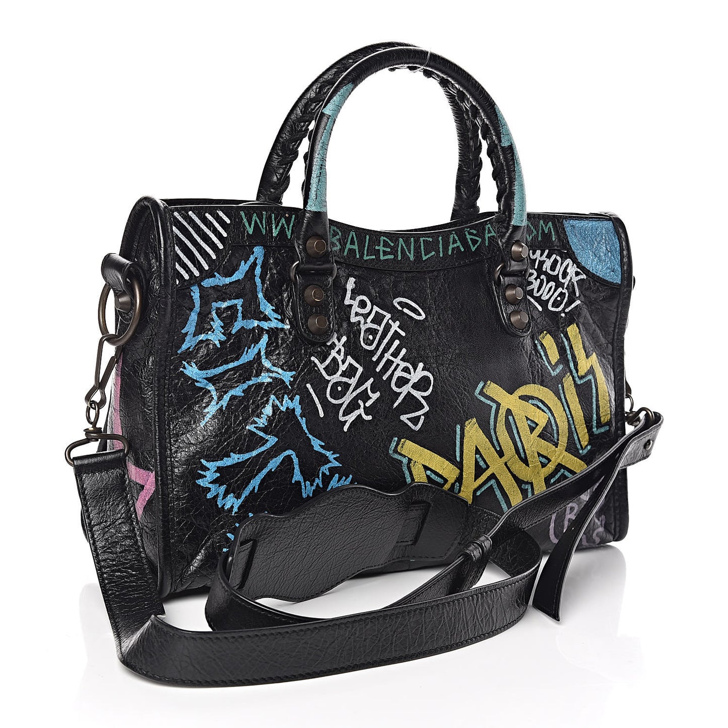 Agneau Graffiti All Over Classic Hardware S City Black Multicolor
