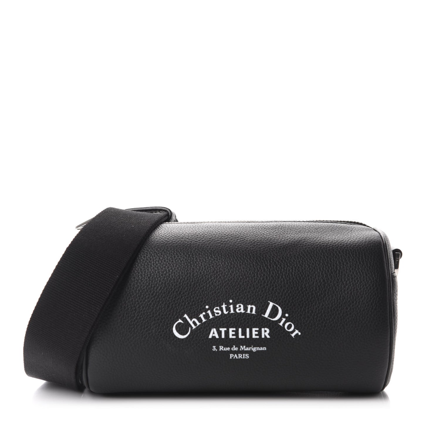 HOMME Grained Calfskin Mens Roller Pouch Black