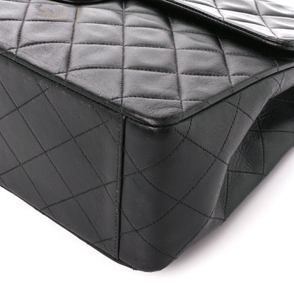 Chanel Lambskin Quilted XL Jumbo Single Flap Black 12 of 12
