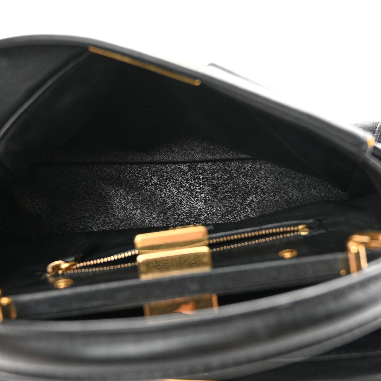 Fendi Nappa Mini Peekaboo Iconic Satchel Black 5 of 14