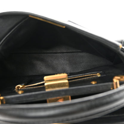 Fendi Nappa Mini Peekaboo Iconic Satchel Black 5 of 14