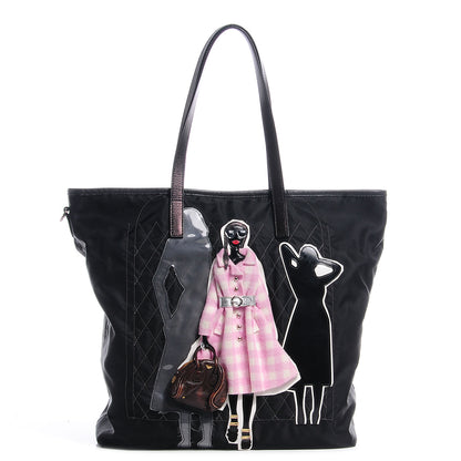 Prada Tessuto Robot Shopping Tote Black 1 of 8