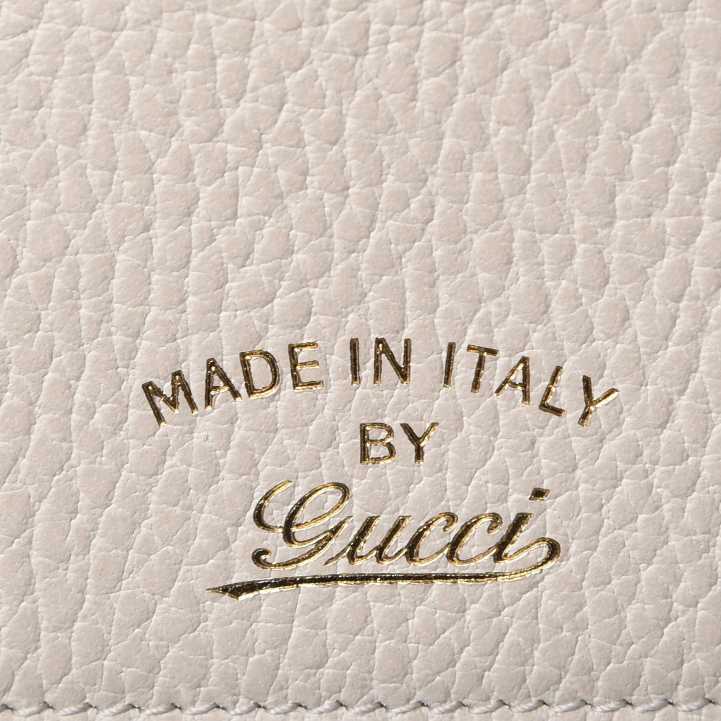 Dollar Calfskin Mini Swing Wallet Bag Mystic White