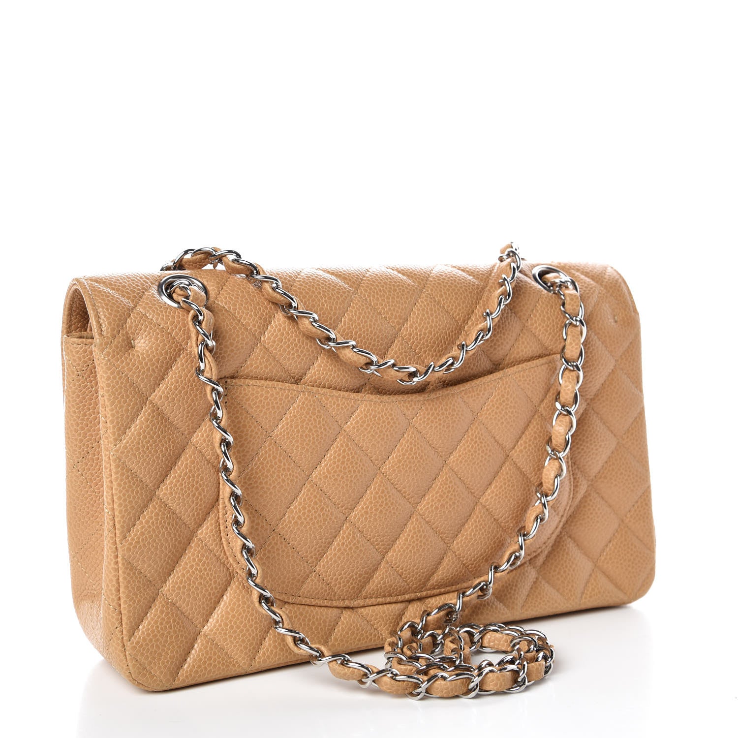 Chanel Caviar Quilted Medium Double Flap Beige 4 of 12