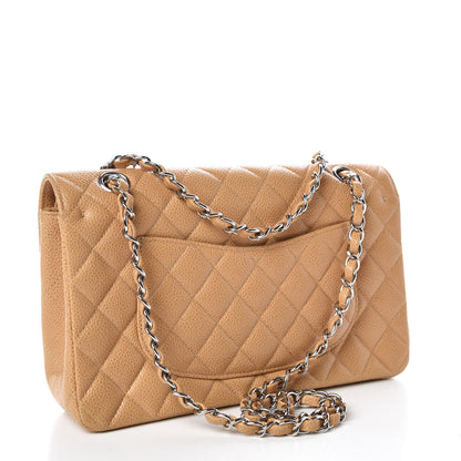 Chanel Caviar Quilted Medium Double Flap Beige 4 of 12