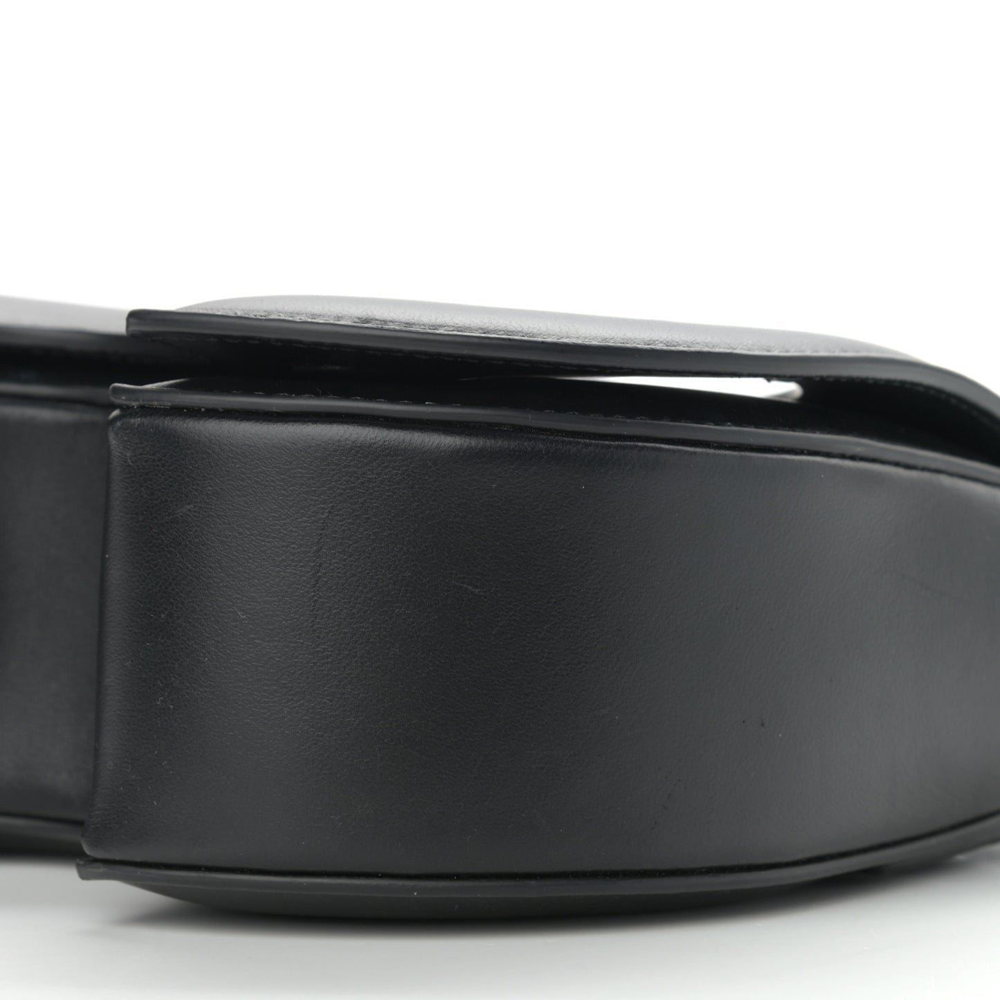 OFF WHITE Calfskin Burrow Saddle Bag Black