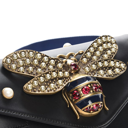 Gucci Nappa Pearl Studded Mini Queen Margaret Broadway Shoulder Bag Black 10 of 10